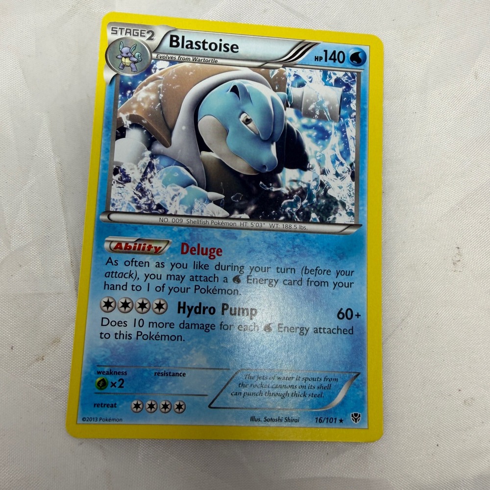 Pokemon Blastoise 16/101 non Holo Black White Plasma Blast 2013 Card